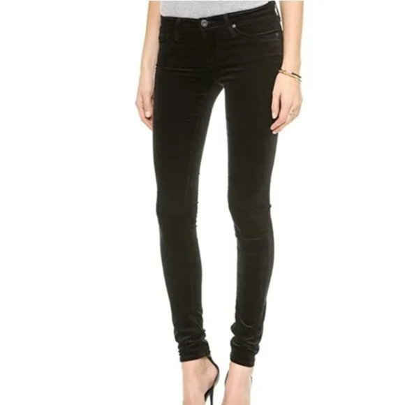 AG Adriano Goldschmied Black Super Skinny The Legging Ankle Jean 24 - Picture 1 of 12